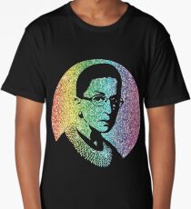 Ruth Bader Ginsburg Glitter Rainbow Long T-Shirt