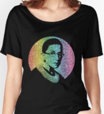 Ruth Bader Ginsburg Glitter Rainbow Women's Relaxed Fit T-Shirt