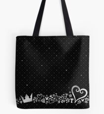 Kingdom Hearts - Schwarzes Muster Tote Bag