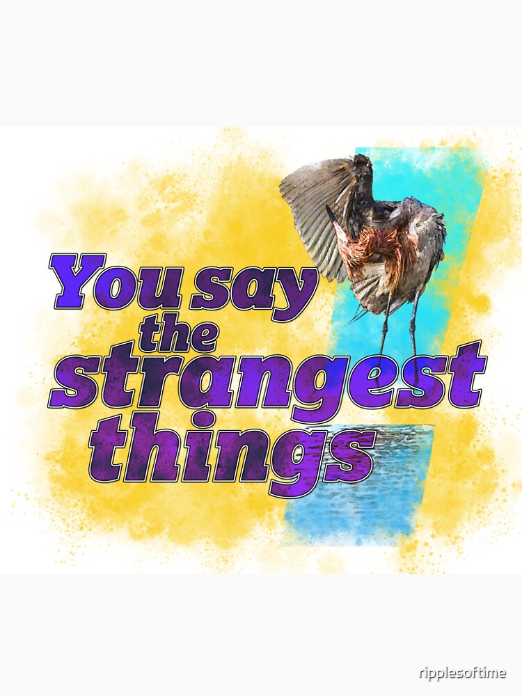 You say the strangest things! by ripplesoftime
