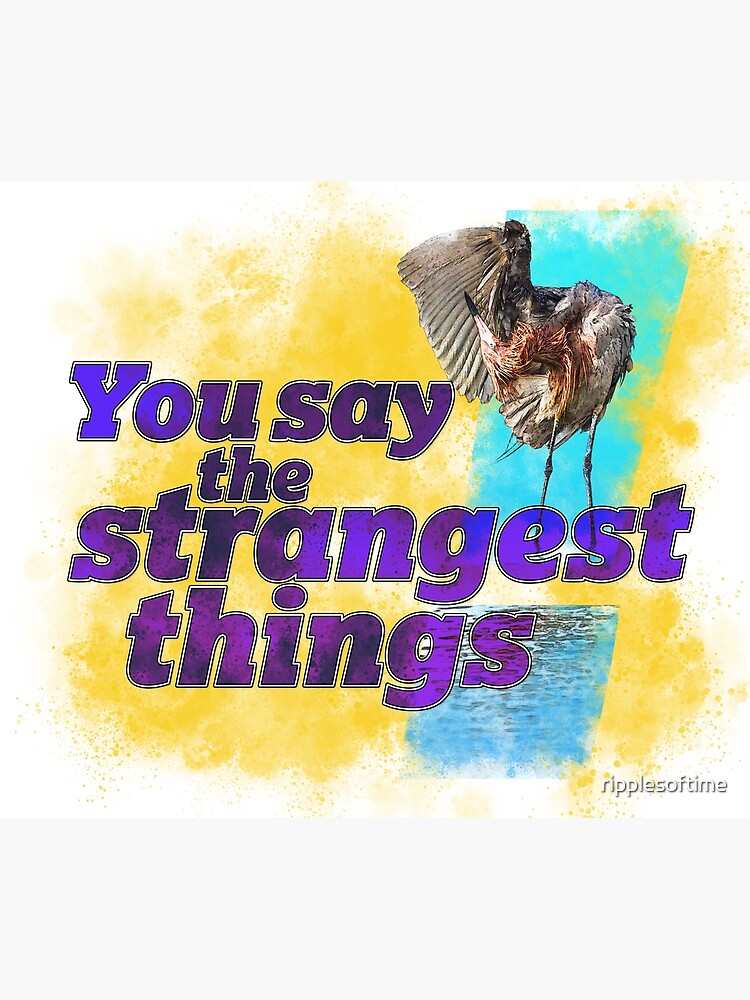 You say the strangest things! by ripplesoftime