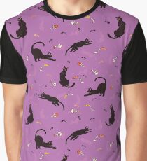 Halloween Black Cats Vector Graphic T-Shirt