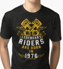 Camiseta de tejido mixto Los legendarios jinetes nacieron en 1976