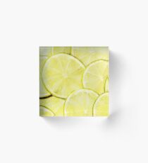 US Navy military federal lord texture look lemon slices yellow Acrylic Block