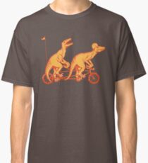 Cycling raptors on tandem bicycle Classic T-Shirt