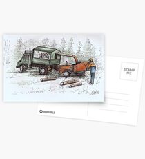 Arborist Tree Surgeon Lumberjack Logger chainsaw. Postcards