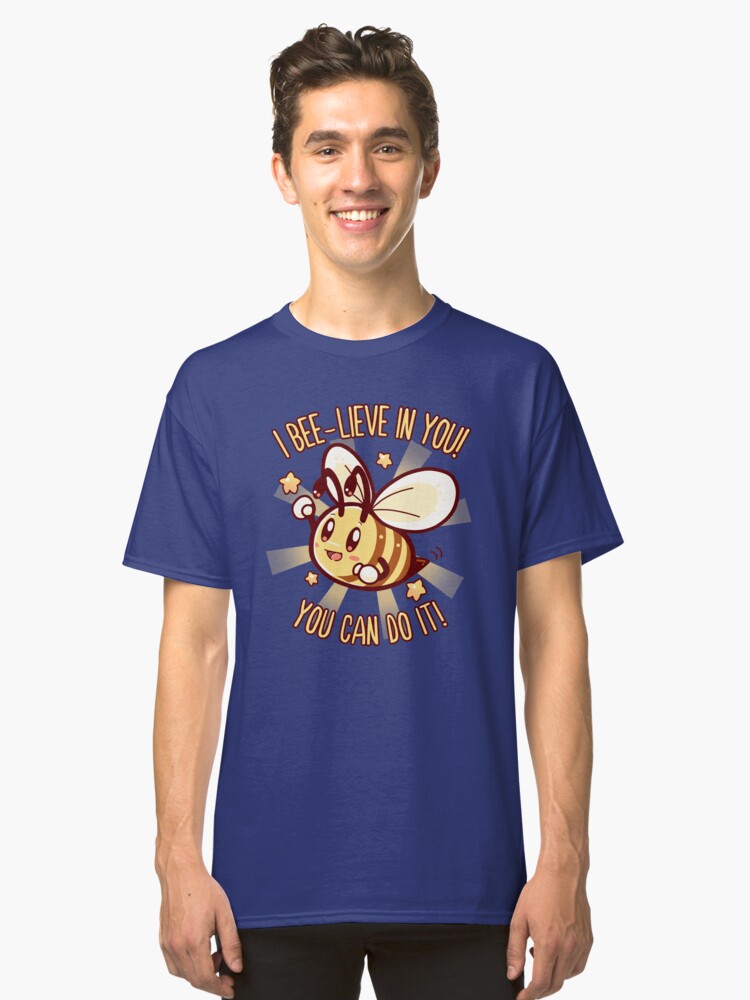 Alternate view of Beelieve in Yourself - Bee Pun Classic T-Shirt
