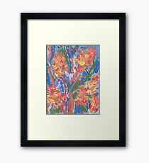 Orange Flowers Framed Print