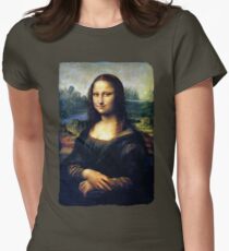 Camiseta entallada para mujer Mona Lisa restaurada