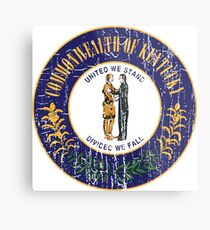 KENTUCKY-ZUSTANDSDICHTUNG - BELIEBTES NIEDRIGES STAAT-ENTWURF MIT KENTUCKY-ZUSTAND-SIEGEL Metallbild