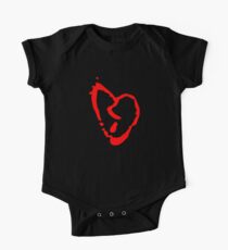 Red Heart Symbol One Piece - Short Sleeve
