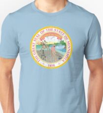 MINNESOTA STATE SEAL - POPULAR DISTRESSED STATE DESIGN WITH MINNESOTA STATE SEAL Unisex T-Shirt