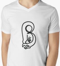 Dino Alphabet - B - Baryonyx Men's V-Neck T-Shirt
