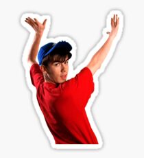 Declan with his hands in the air Sticker
