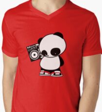 Hip Hop Panda Men's V-Neck T-Shirt