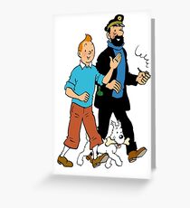 Tintin and Captain Haddock Greeting Card