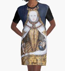 Elizabeth I Coronation Portrait Graphic T-Shirt Dress