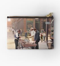 Clam seller on Mulberry Bend, New York, ca 1900 Studio Pouch