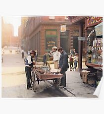 Clam seller on Mulberry Bend, New York, ca 1900 Poster