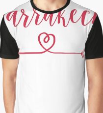 Marrakech Love Heart Handwriting Style Graphic T-Shirt