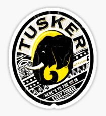 Distressed Tuskers logo 2 Sticker