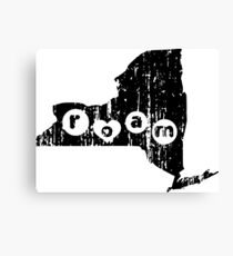 ROAM NEW YORK - POPULAR DISTRESSED STATE DESIGN Canvas Print