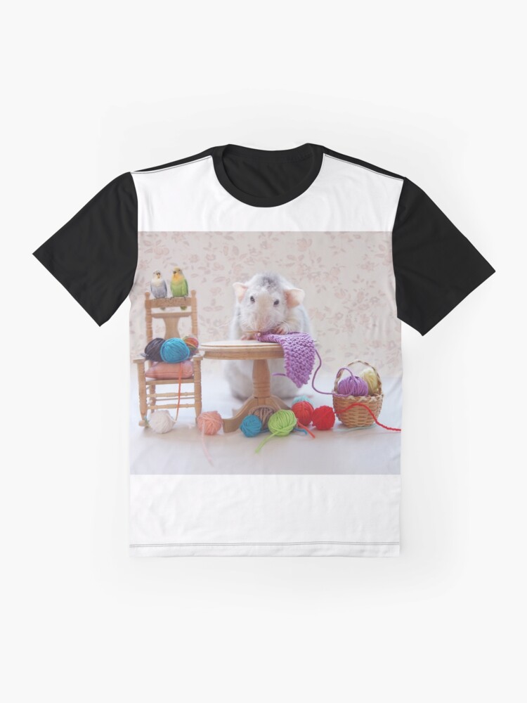 Alternate view of Rosie knitiing with friends Graphic T-Shirt