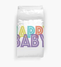 Happy Baby Purple Print Duvet Cover