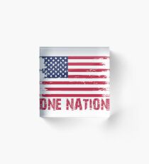 American Patriotic Art Work Acrylic Block