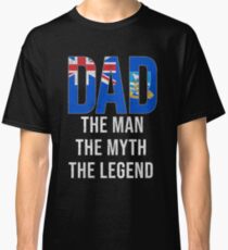 Falkland Islanders Dad The Man The Myth The Legend, Gift For Falkland Islanders Father From Falkland Islands From Son Or Daughter - Falkland Islands Flag in Dad Classic T-Shirt