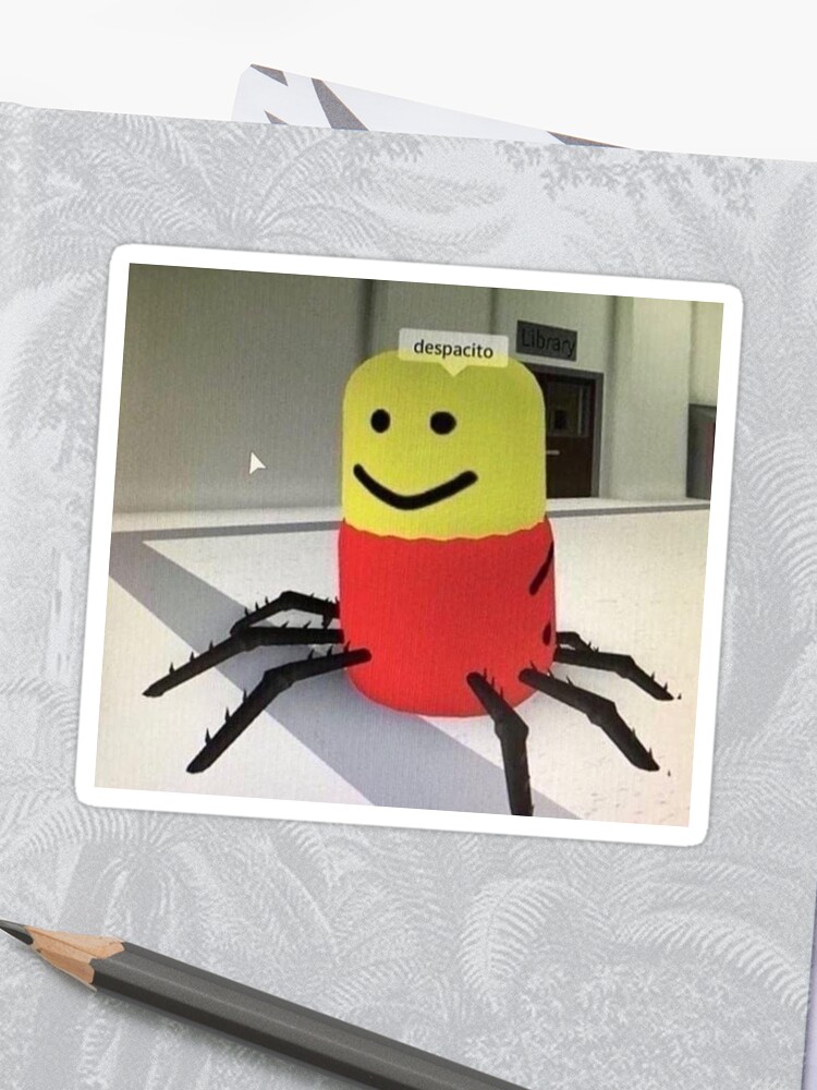 Despacito Roblox Spider Sticker Sticker By Tired Redbubble - despacito roblox spider sticker sticker