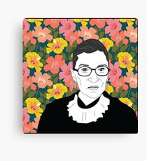 Ruth bader Ginsburg Blumen Leinwanddruck