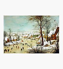 HD. Winter Landscape , by Pieter Bruegel the Elder. HIGH DEFINITION Photographic Print