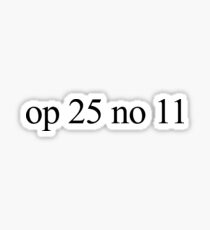 op 25 no 11 Sticker
