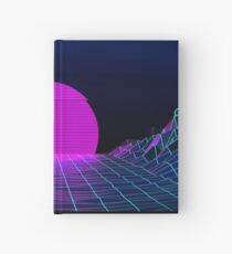 Achtzigerjahre retro Dampfwetter Sonnenuntergang Notizbuch