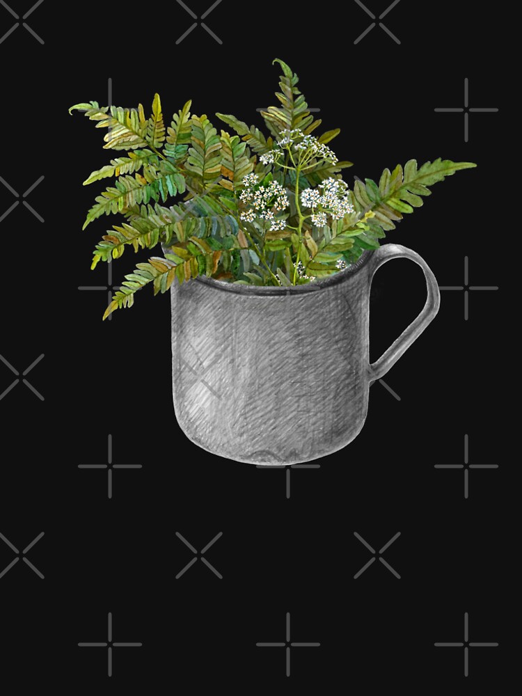Mug with fern leaves by stasia-ch