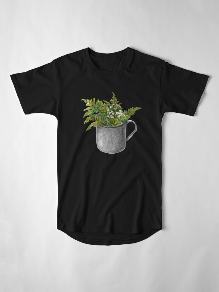 Alternate view of Mug with fern leaves Long T-Shirt