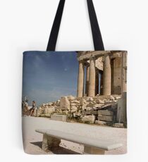 Bench of Acropolis Tote Bag