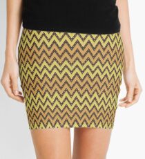 Chevron Weave Golden Equator Mini Skirt