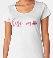 Küss Mich Lippen Frauen Premium T-Shirts