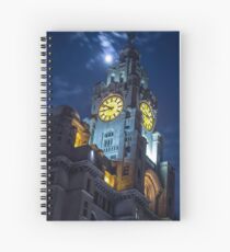 Top of the Liver Building tower in Liverpool Spiral Notebook