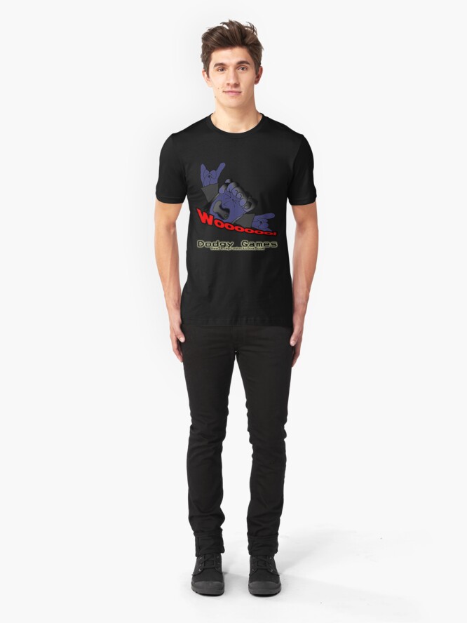 Alternate view of Dodgy Games "Woooooo" Shirt Slim Fit T-Shirt