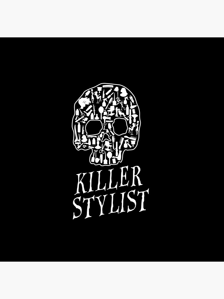 Killer Stylist Funny Pun Hair Stylist Gift Skull Tote Bag By
