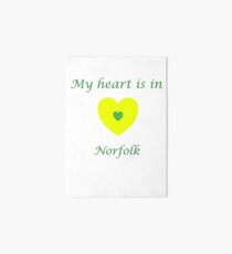 My Heart is in Norfolk Art Board