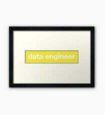 Data Engineer - Yellow Framed Print