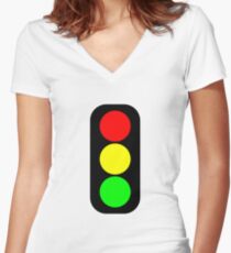 Street Light Women's Fitted V-Neck T-Shirt