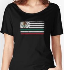 America Mexico Flag Women's Relaxed Fit T-Shirt