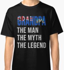 Falkland Islanders Grandpa The Man The Myth The Legend, Gift For Falkland Islanders Granddad From Falkland Islands - Falkland Islands Flag in Grandpa Classic T-Shirt