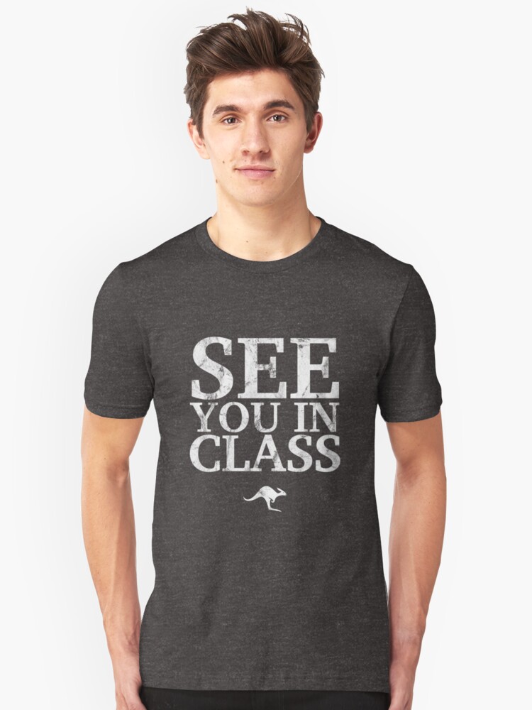 Alternate view of See You In Class (White) Slim Fit T-Shirt