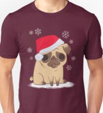 Christmas Pug (red) Unisex T-Shirt